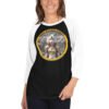 Kitsune #11 Women's 3/4 sleeve raglan shirt